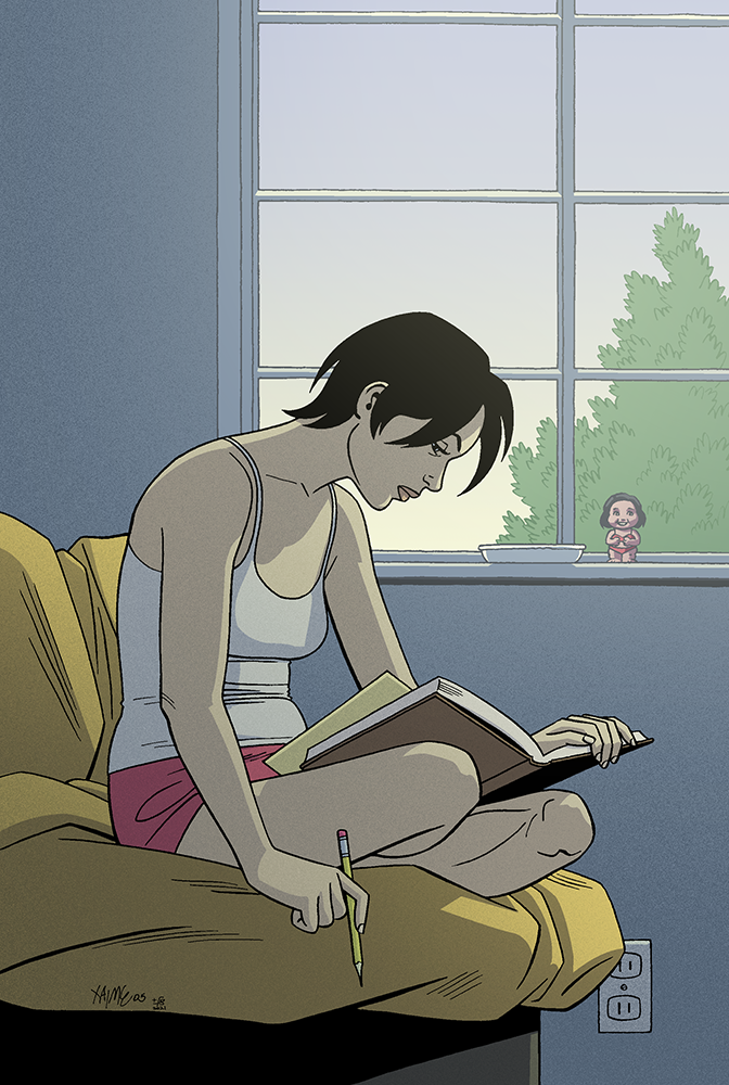 Linework by Jaime Hernández, color by Felipe Sobreiro
