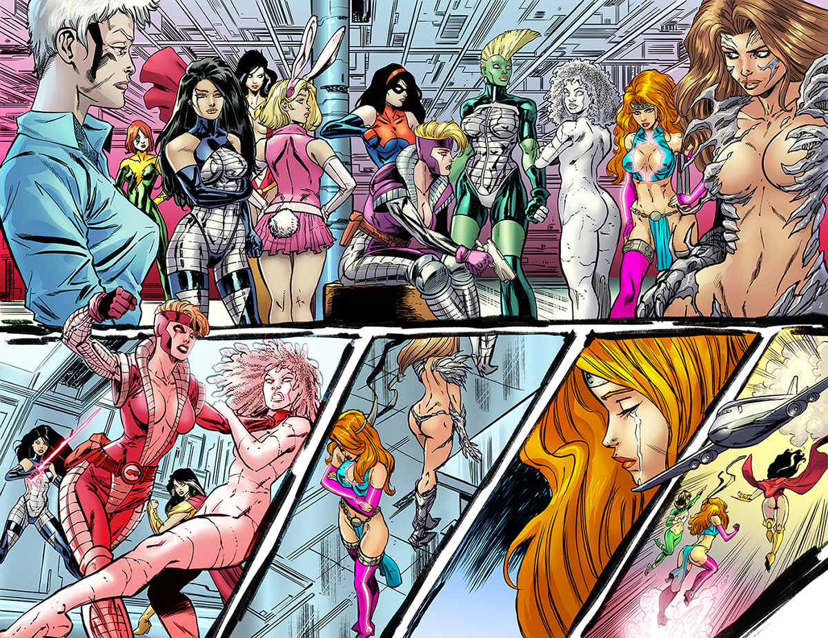 Local Man pages drawn by Tim Seeley and colored by Felipe Sobreiro