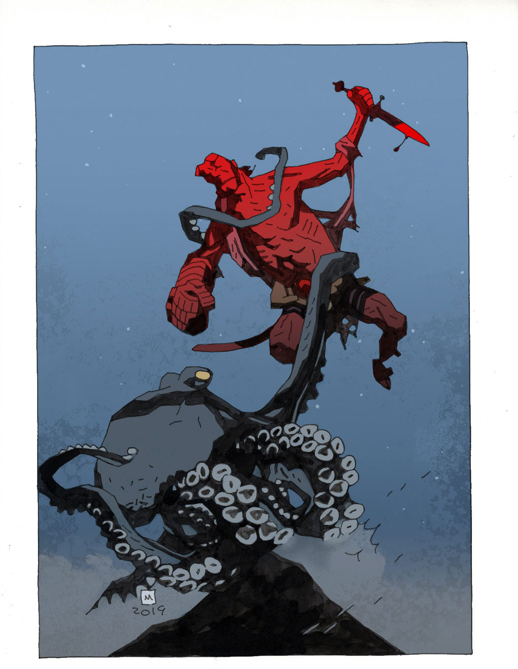 Linework by Mike Mignola, color by Felipe Sobreiro
